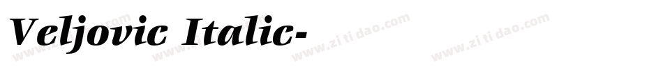 Veljovic Italic字体转换